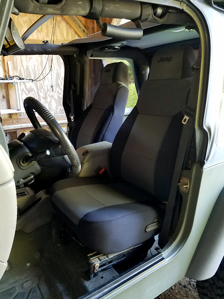 Coverking Custom Front Seat Covers With Jeep Logo For 03